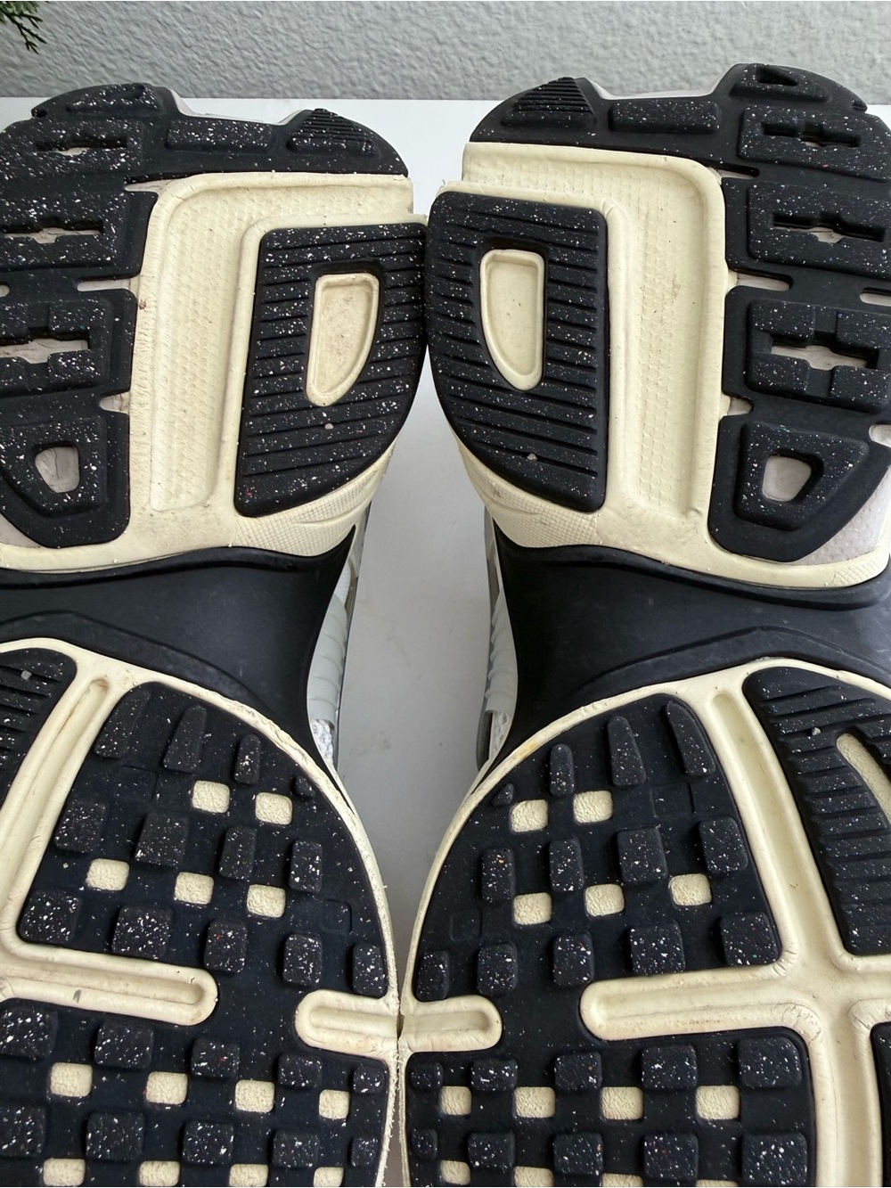 Nike V2k women size 9.5 Silver, White & Black Women's Chunky Lace-Up Sneakers - Picture 9 of 10